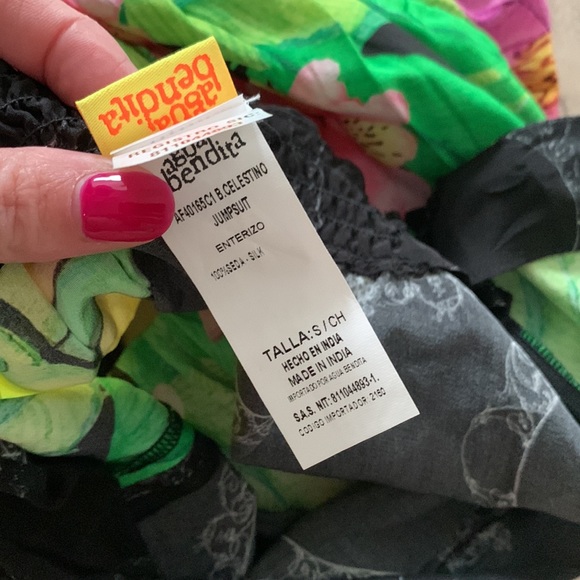 Aqua Bendita Silk Toucan jumpsuit! - Picture 8 of 8